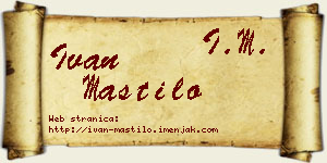 Ivan Mastilo vizit kartica